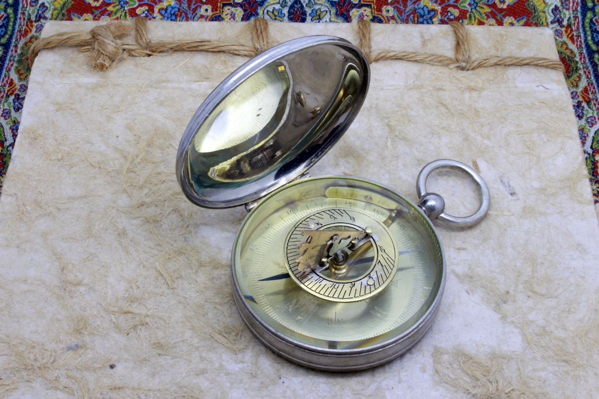 Antique French Sundial Compass, c. 1900