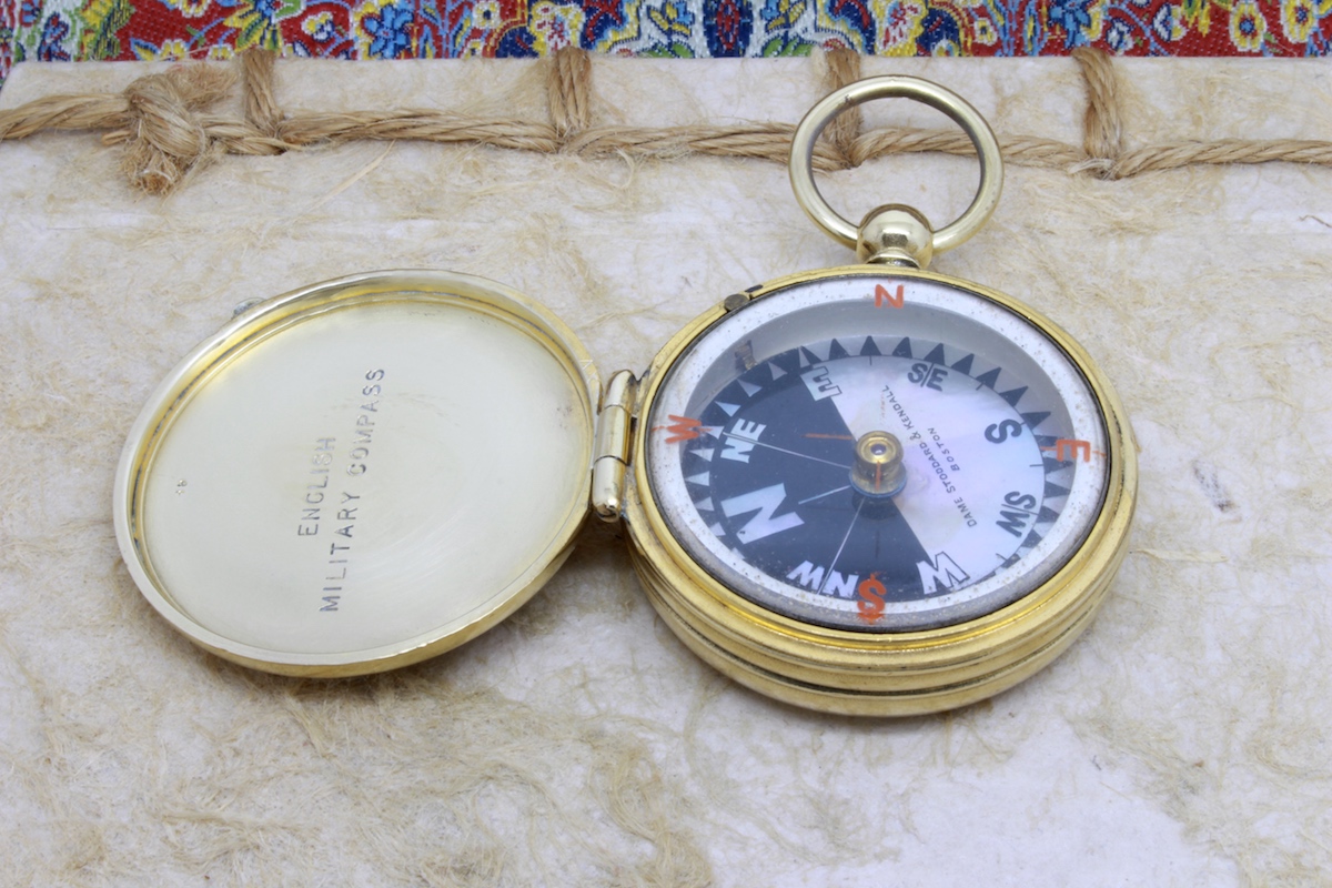 Military Compass with MOP Dial by Dame Stoddard & Kendall, c. 1900