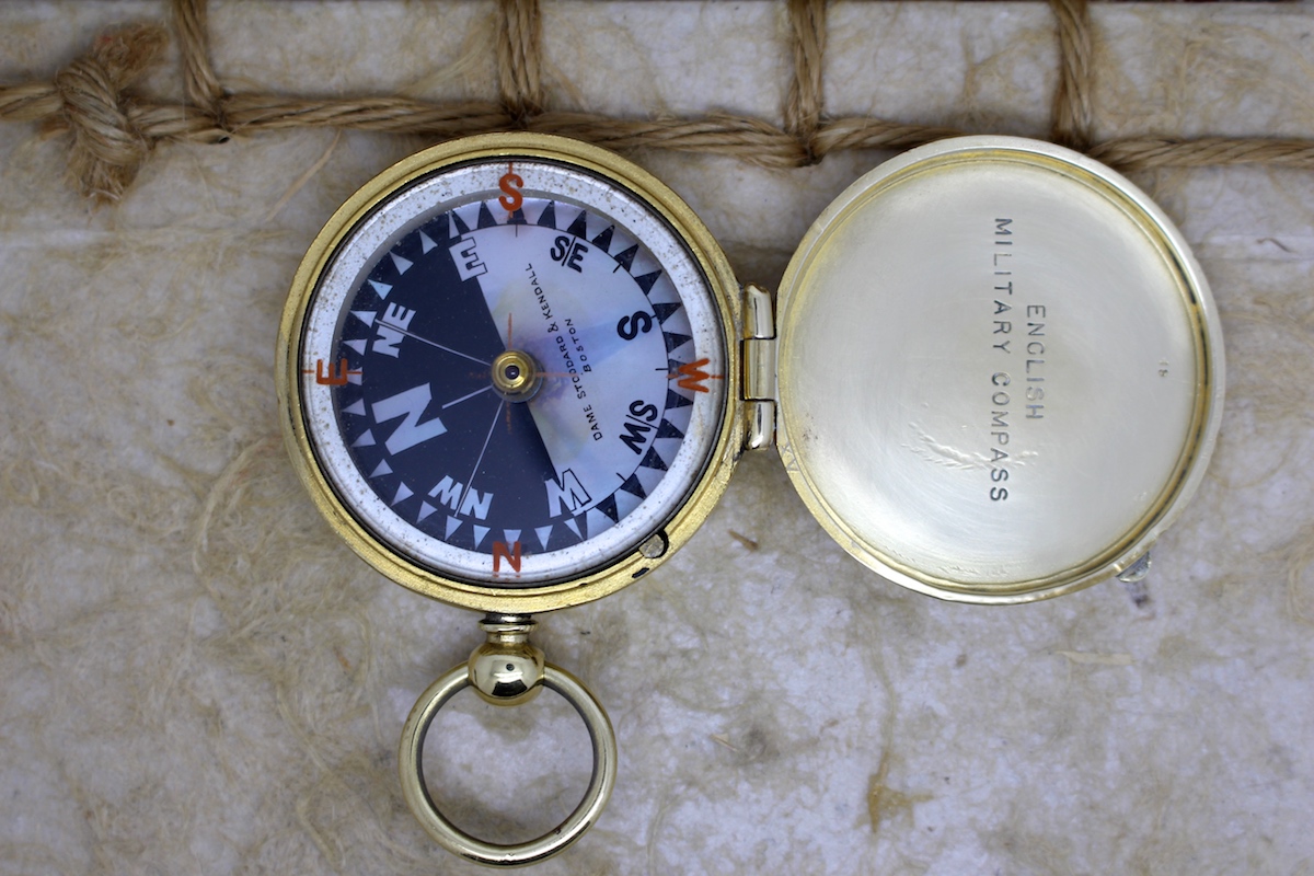 Military Compass with MOP Dial by Dame Stoddard & Kendall, c. 1900