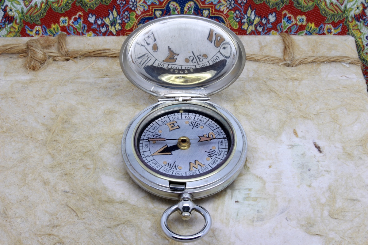 English Hunter Compass by L. KAMM and Co., WAR SOUVENIR, c. 1917