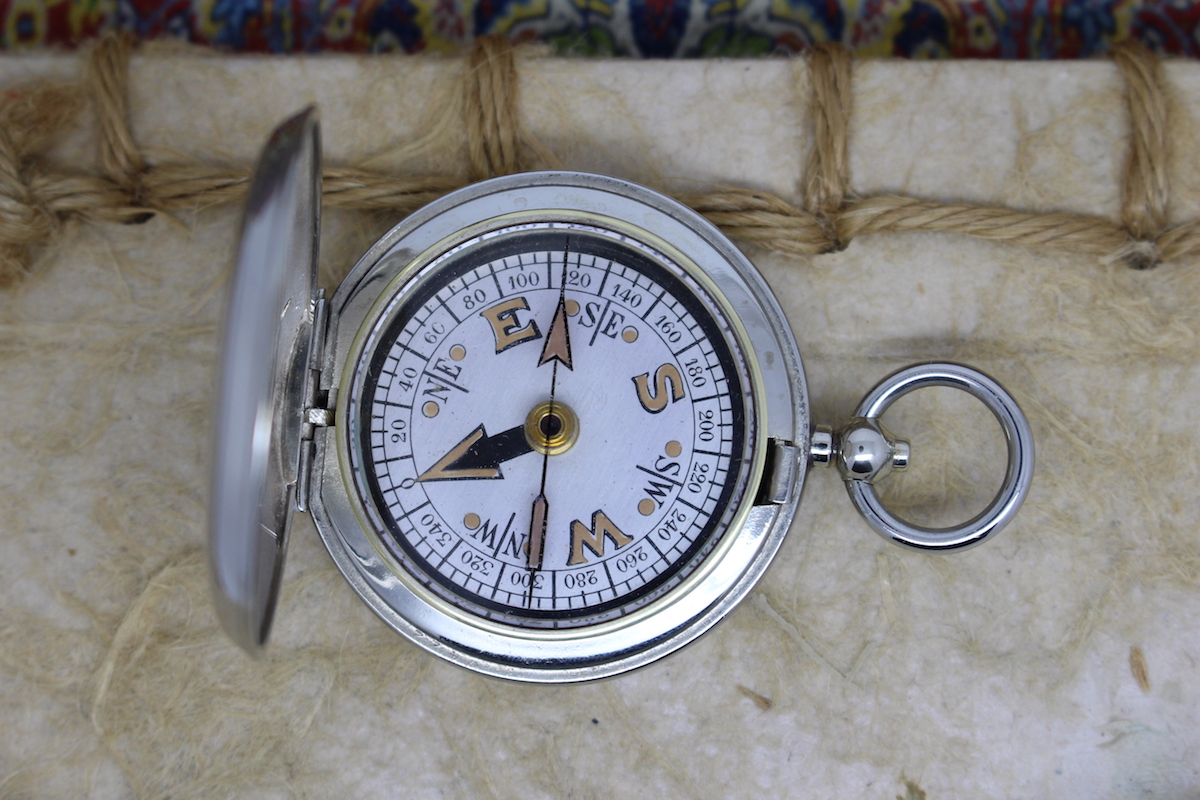 English Hunter Compass by L. KAMM and Co., WAR SOUVENIR, c. 1917