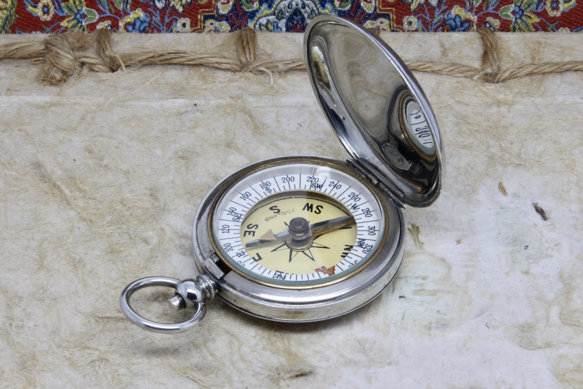 English Hunter Antique Compass, c. 1920