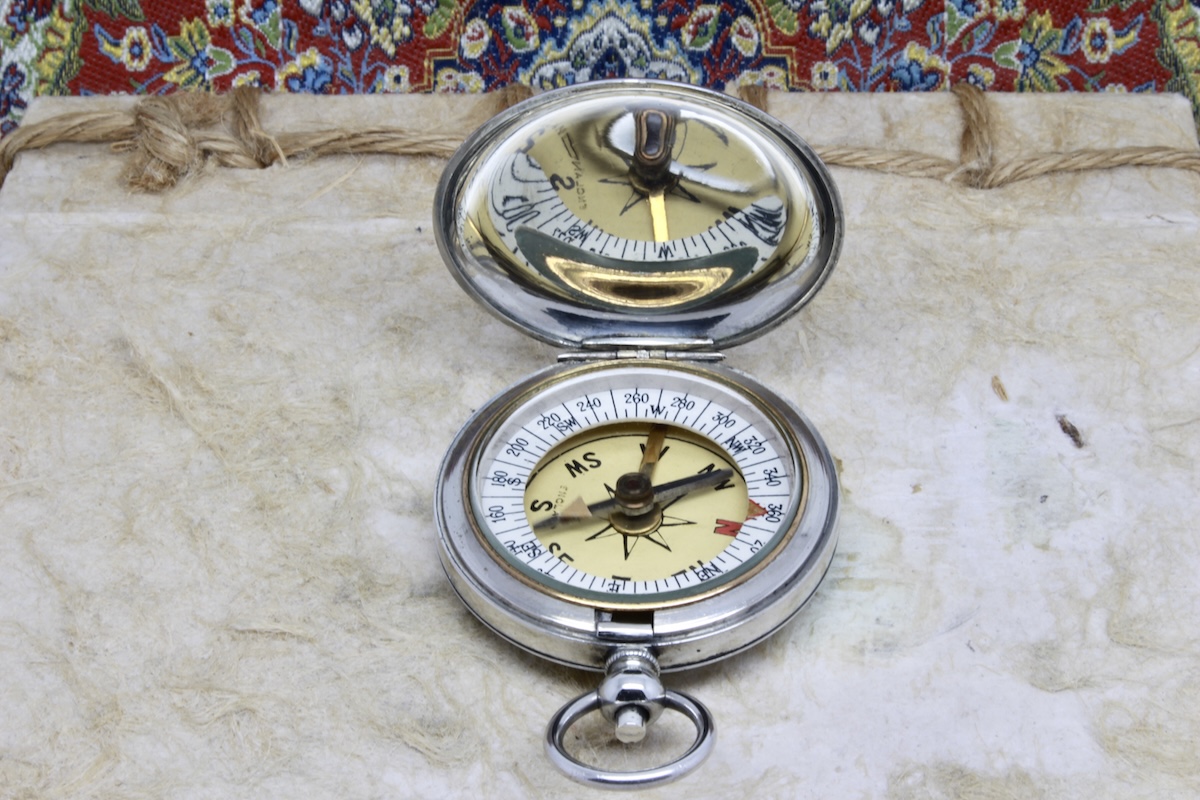 English Hunter Antique Compass, c. 1920