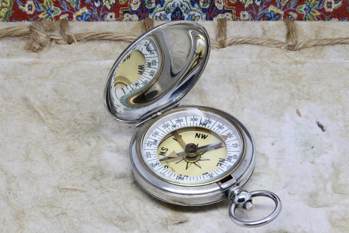 English Hunter Antique Compass, c. 1920