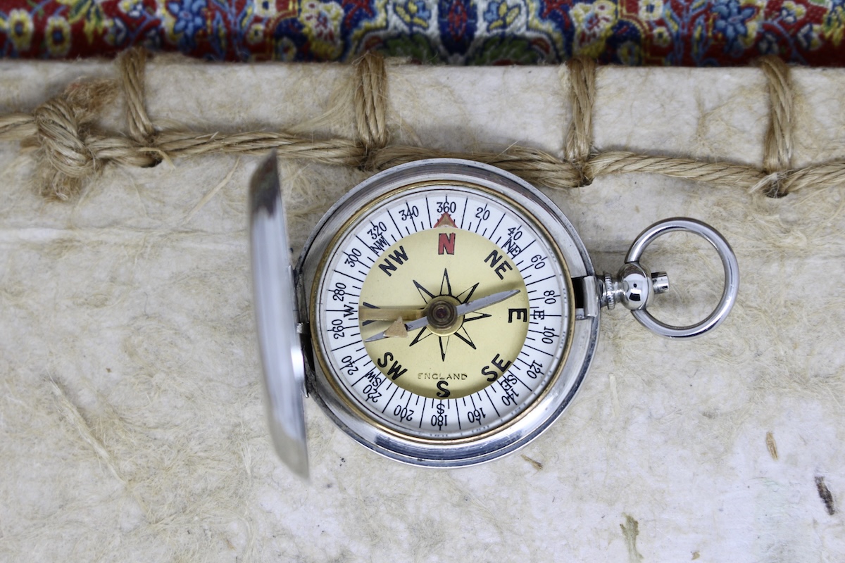 English Hunter Antique Compass, c. 1920