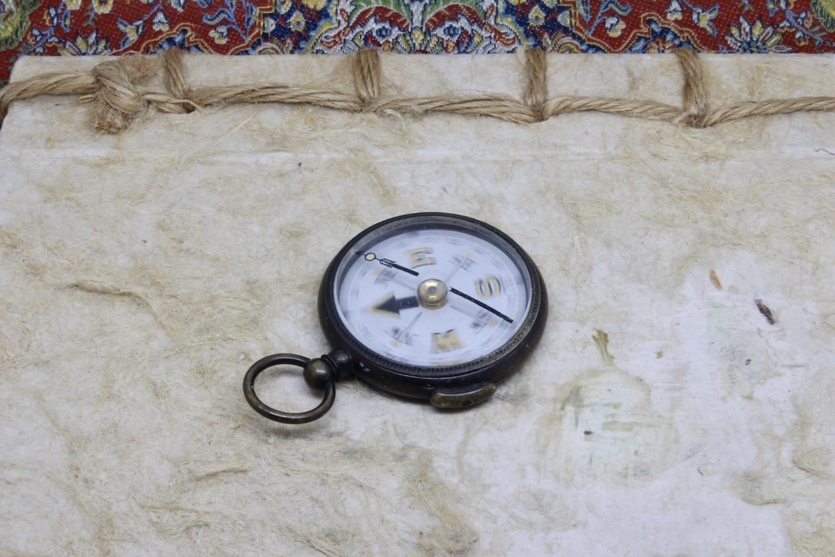 Thin Open-Face Swiss Compass, c. 1920