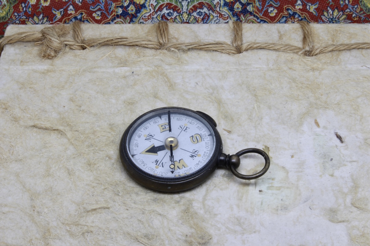 Thin Open-Face Swiss Compass, c. 1920