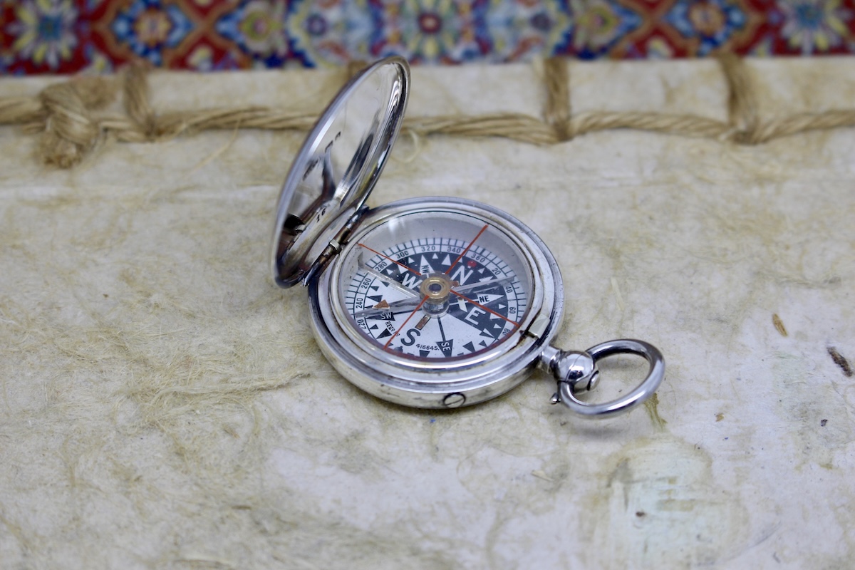 Presentation Silver Compass by Barker & Son, Hallmarked London 1911