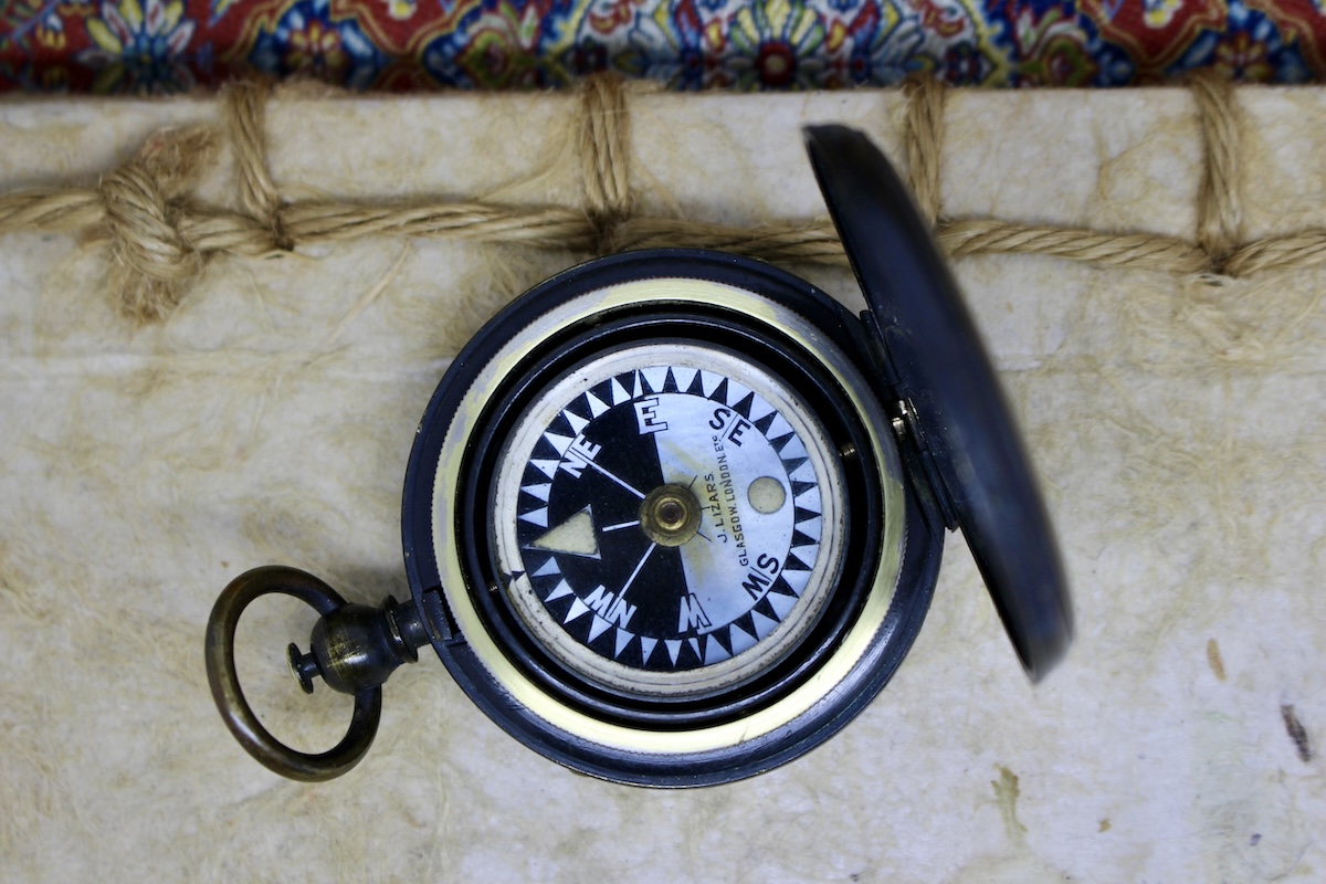 Rare J. LIZARS Gimballed Compass, c. 1890