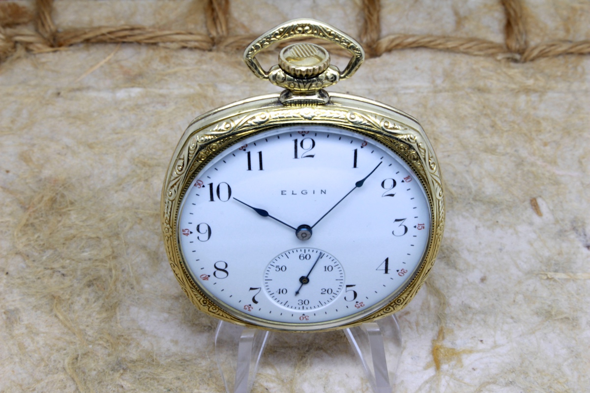 Serviced 1925 Elgin 14K Gold-Filled 12 Size Pocket Watch