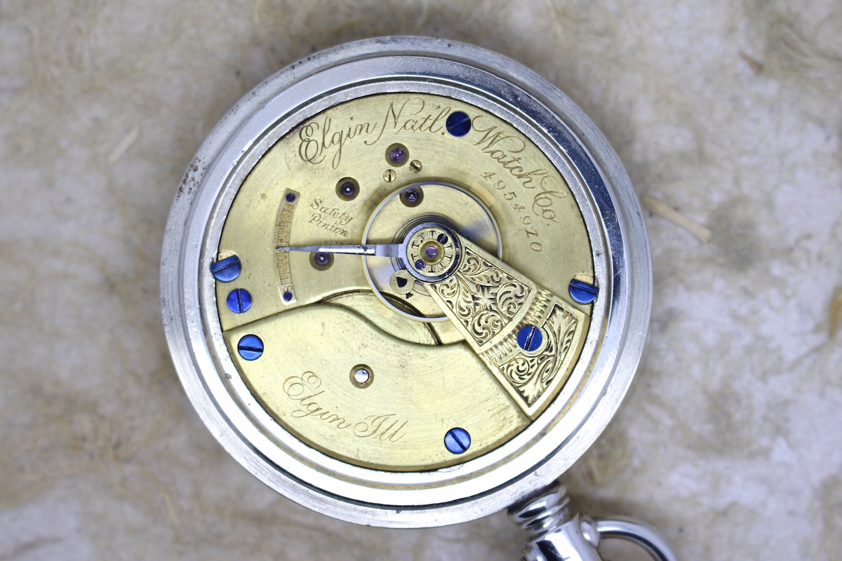 Serviced 1893 Open-Face 18 Size Elgin Pocket Watch