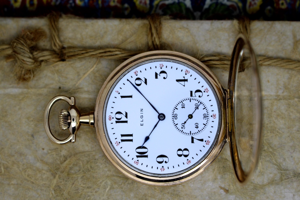 Serviced 1914 Gold Filled 12 Size Elgin Pocket Watch