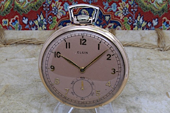 Serviced 1941 Elgin Gold-Plated 10 Size Pocket Watch