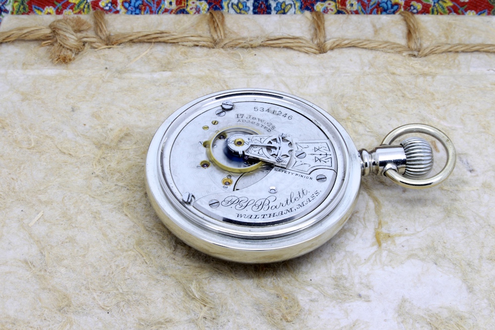 1892 P. S. Bartlett 18 Size Waltham Pocket Watch