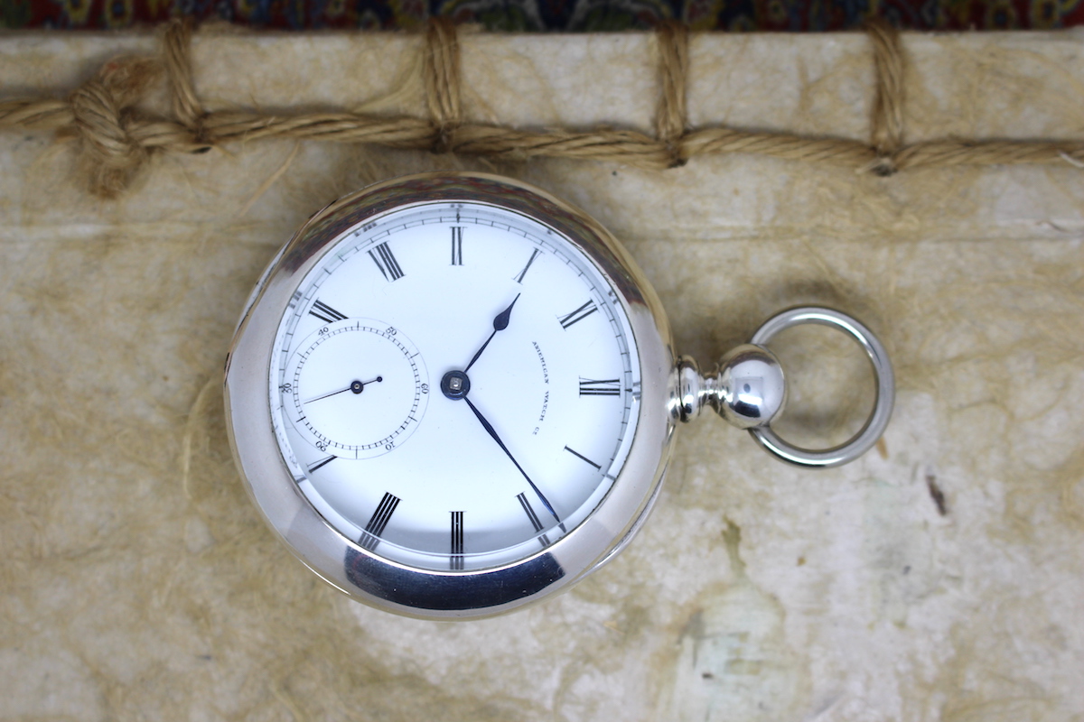 Serviced 1868 Wm. Ellery Coin Silver 18 Size American Watch Co. (Waltham) Pocket Watch