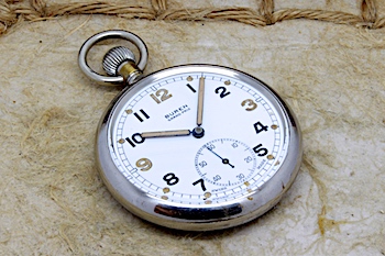 WWII Military G. S. T. P. BUREN GRAND PRIX Swiss Pocket Watch c. 1930