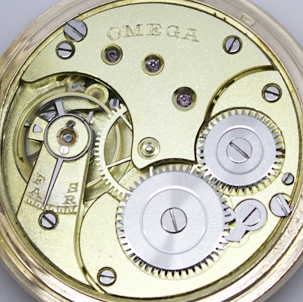 Serviced c.1908 14K Solid Gold OMEGA Swiss Pocket Watch