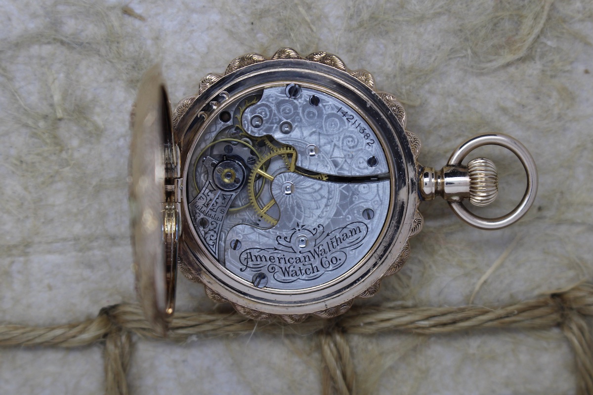 Serviced Multicolor 1904 Waltham 0 Size Gold-Filled Pocket Watch