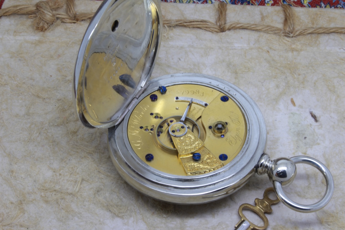 Serviced 1873 Elgin G. M. Wheeler 18 Size 13 Jewels Key Wind/Set Pocket Watch