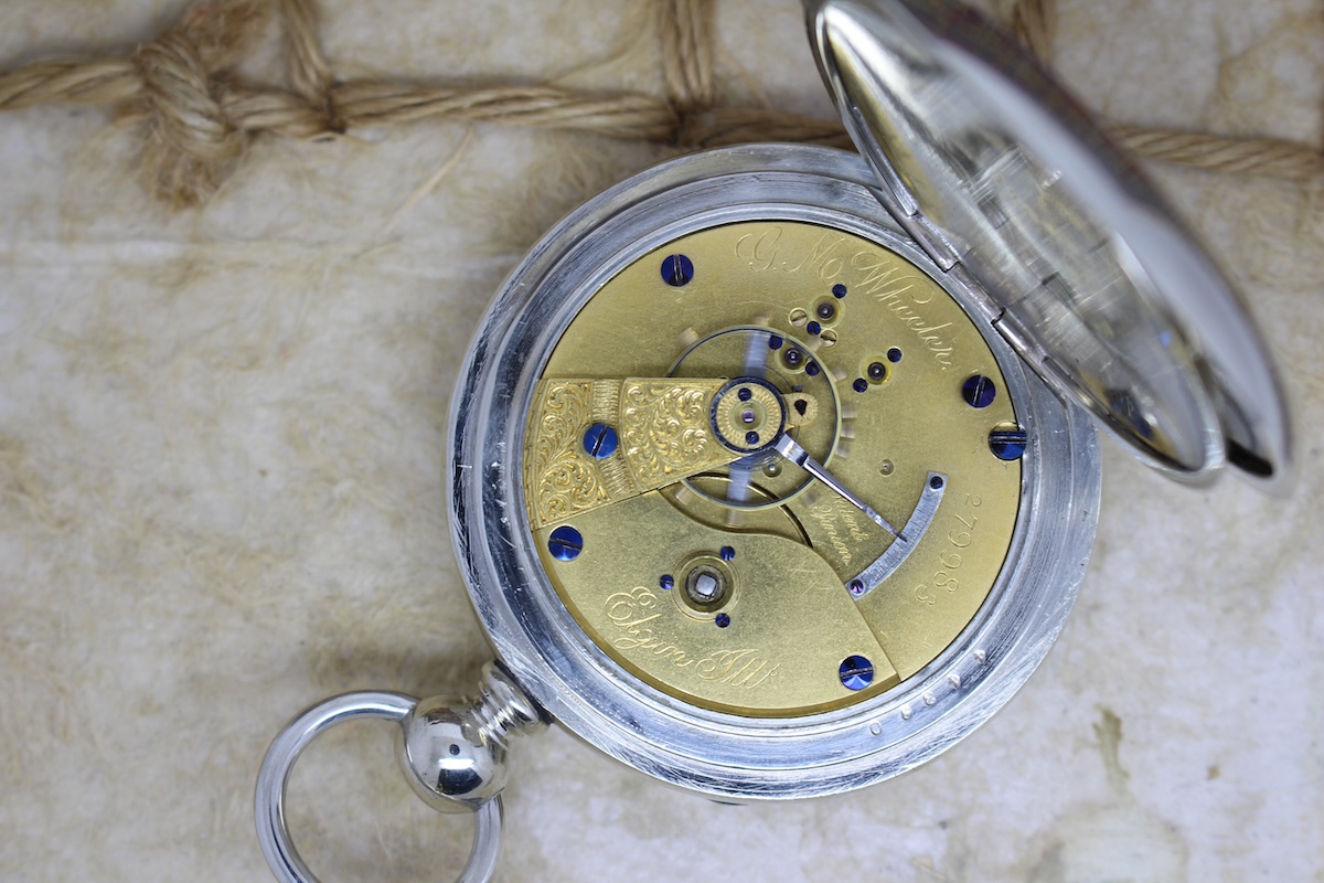 Serviced 1873 Elgin G. M. Wheeler 18 Size 13 Jewels Key Wind/Set Pocket Watch