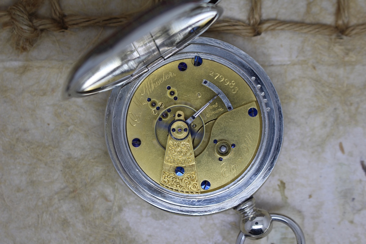 Serviced 1873 Elgin G. M. Wheeler 18 Size 13 Jewels Key Wind/Set Pocket Watch