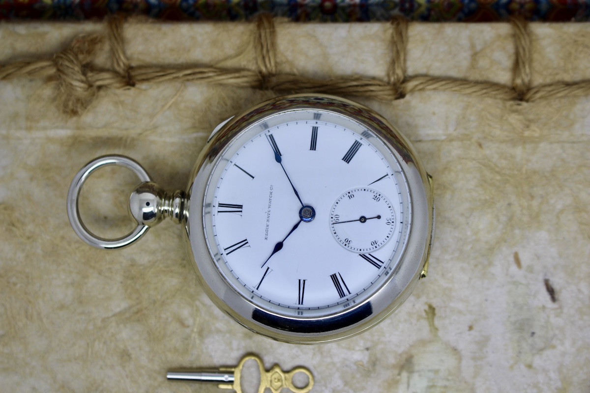 Serviced 1873 Elgin G. M. Wheeler 18 Size 13 Jewels Key Wind/Set Pocket Watch