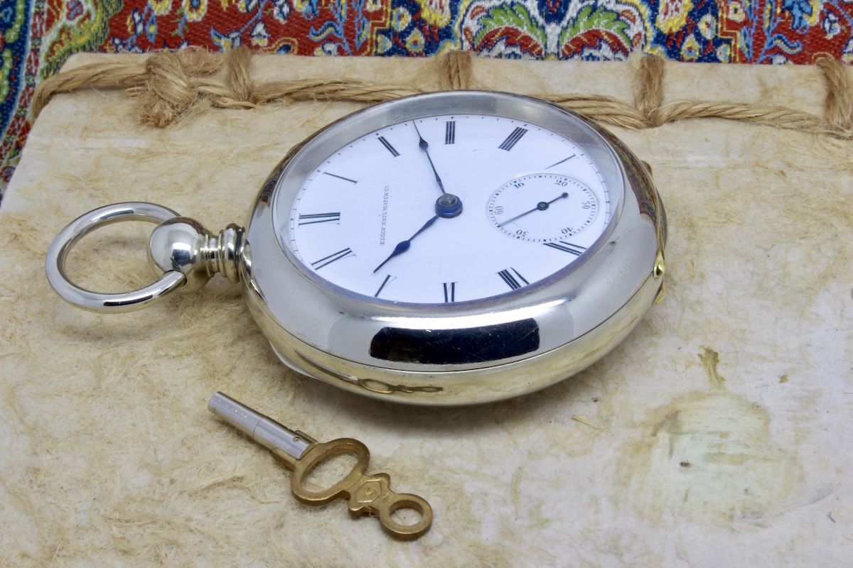 Serviced 1873 Elgin G. M. Wheeler 18 Size 13 Jewels Key Wind/Set Pocket Watch